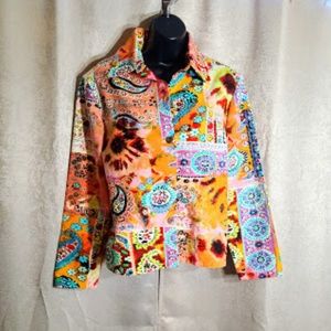 Half Moon Bay Sz Small Embelished Jacket Floral